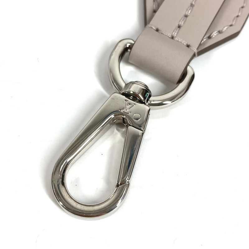 Louis Vuitton Shoulder Strap Leather Light Gray