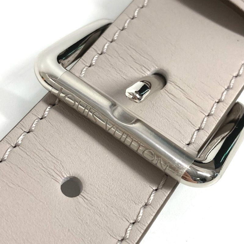 Louis Vuitton Shoulder Strap Leather Light Gray