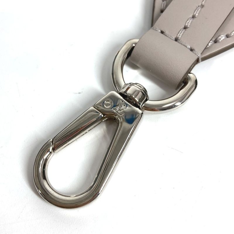 Louis Vuitton Shoulder Strap Leather Light Gray