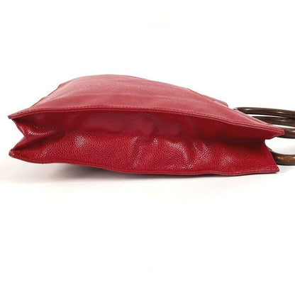 Chanel Handbag CC Coco Mark Logo Caviar Skin Red