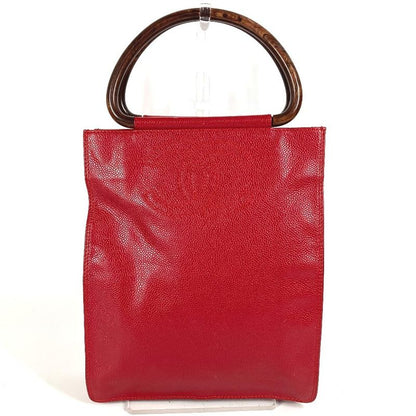 Chanel Handbag CC Coco Mark Logo Caviar Skin Red