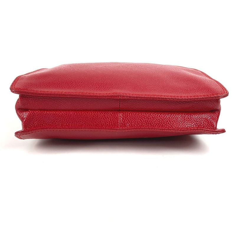 Chanel Handbag CC Coco Mark Logo Caviar Skin Red