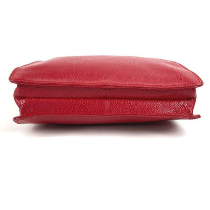 Chanel Handbag CC Coco Mark Logo Caviar Skin Red