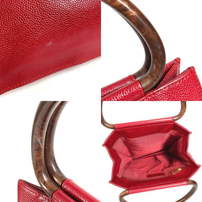 Chanel Handbag CC Coco Mark Logo Caviar Skin Red