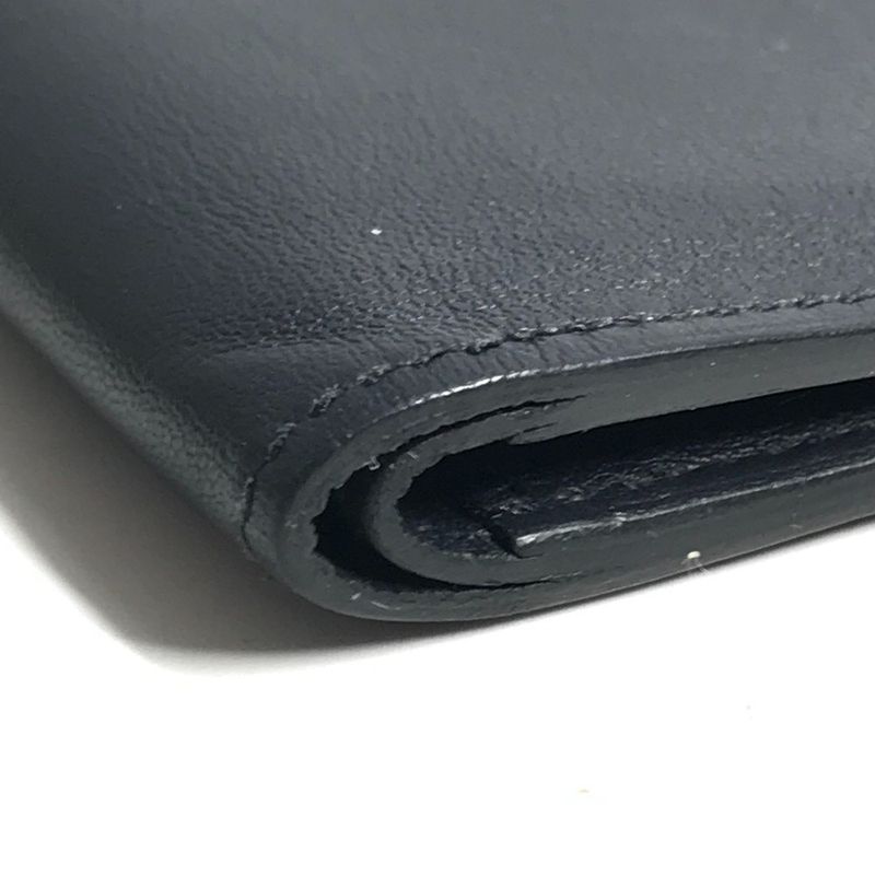 Hermes Bifold Wallet In Citizen Twill Silk Quin Compact Swift In Navy