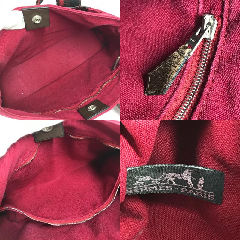 Hermes Tote Bag Troca Horizontal PM Troca Horizontal PM Cotton Red
