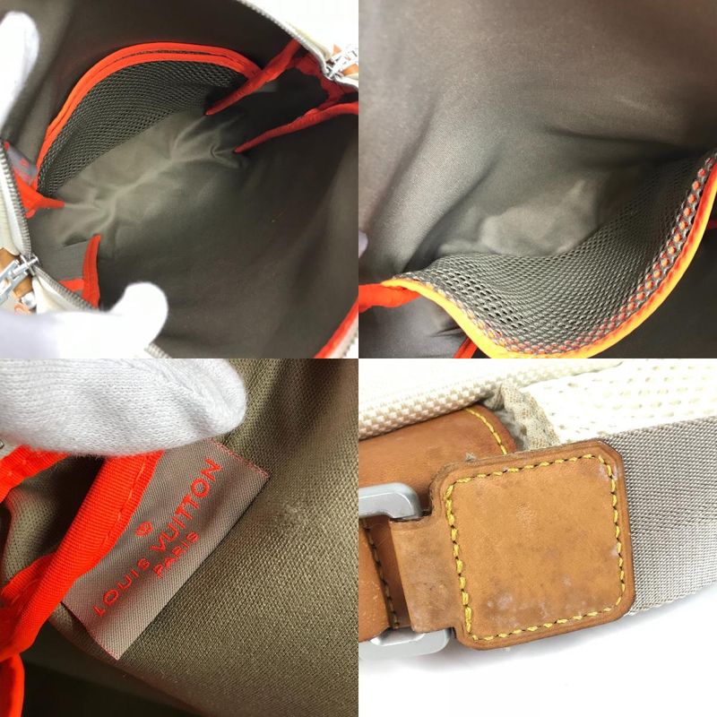 Louis Vuitton Shoulder Bag Weatherly M80637 Damier Geant Canvas White