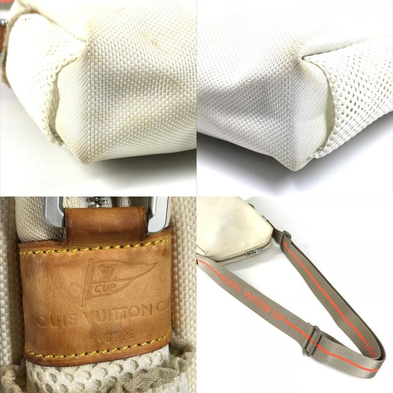 Louis Vuitton Shoulder Bag Weatherly M80637 Damier Geant Canvas White