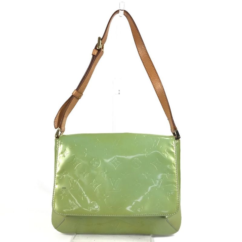 Louis Vuitton Shoulder Bag Thompson Street M91009 Monogram Vernis Baby Blue