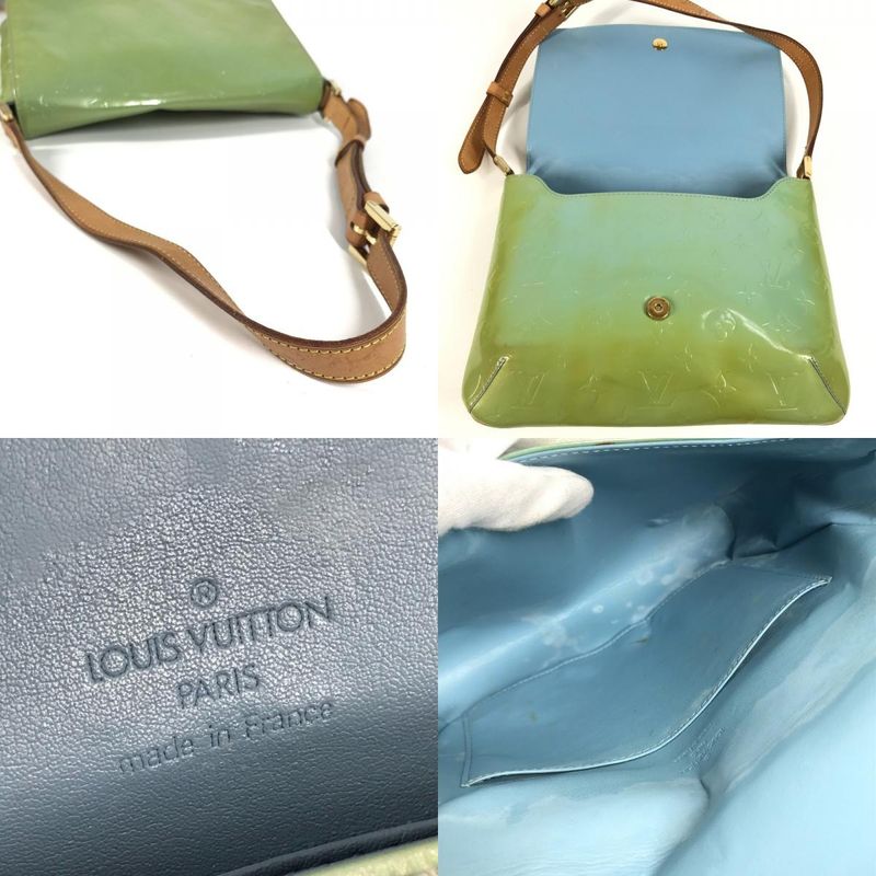 Louis Vuitton Shoulder Bag Thompson Street M91009 Monogram Vernis Baby Blue