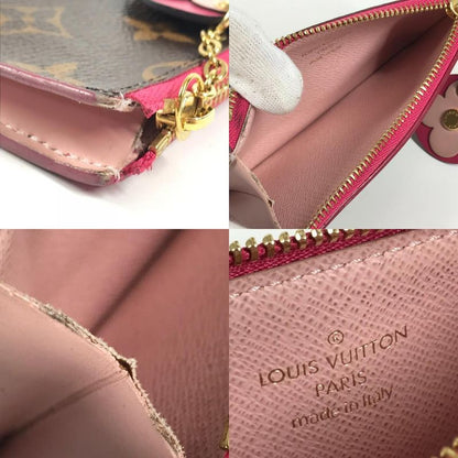 Louis Vuitton Coin Case Porte Cult Zip M67494 Monogram Canvas Pink