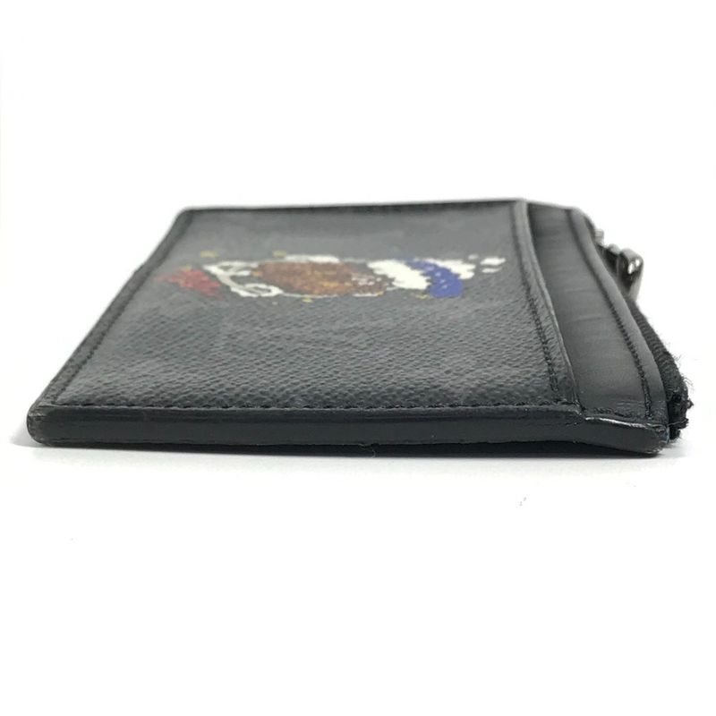 Louis Vuitton Coin Case Coin Card Holder M80932 Monogram Eclipse Canvas Black