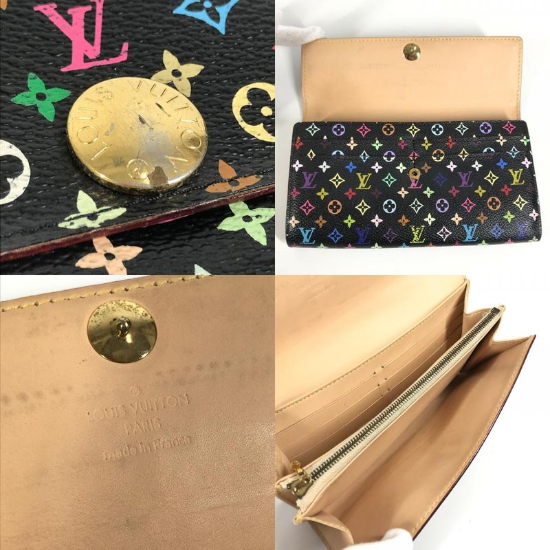 Louis Vuitton Long Wallet Portefeuille Sarah M93747 Monogram Multicolor Canvas