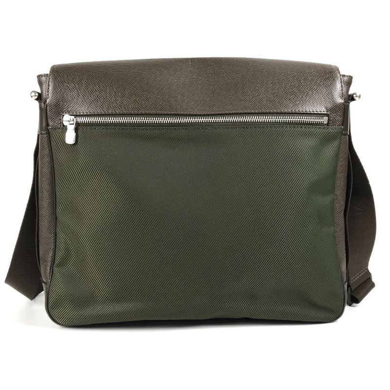 Louis Vuitton Shoulder Bag Victor M30148 Taiga Leather Grizzly Brown