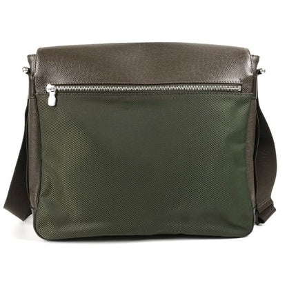 Louis Vuitton Shoulder Bag Victor M30148 Taiga Leather Grizzly Brown