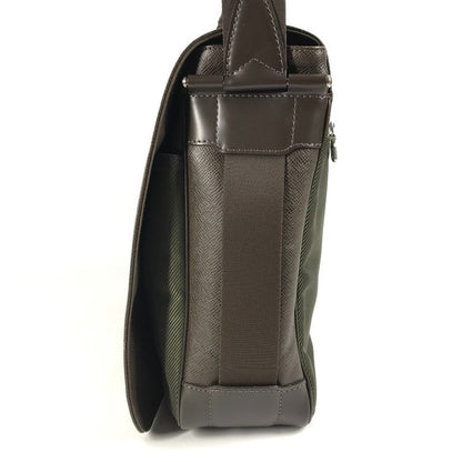 Louis Vuitton Shoulder Bag Victor M30148 Taiga Leather Grizzly Brown