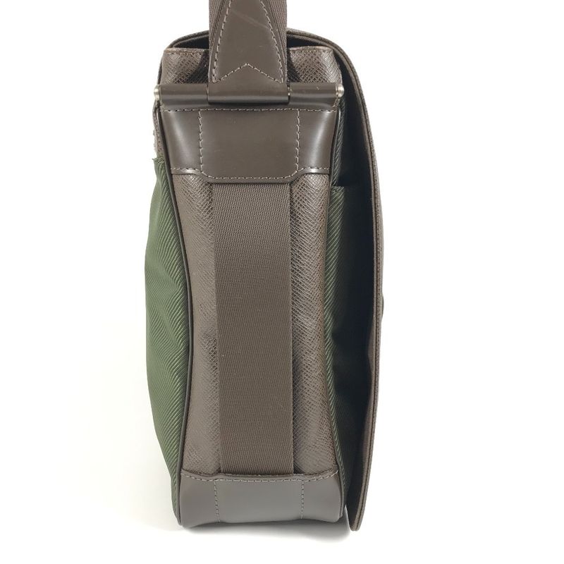 Louis Vuitton Shoulder Bag Victor M30148 Taiga Leather Grizzly Brown