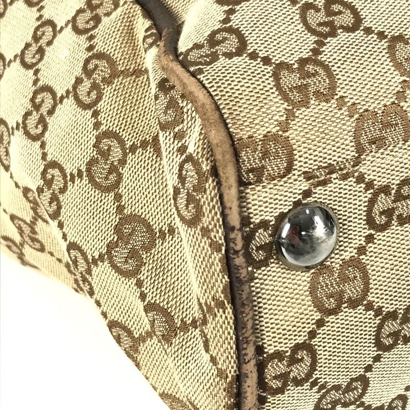 Gucci Shoulder Bag GG Logo 152601 GG Canvas/leather Beige