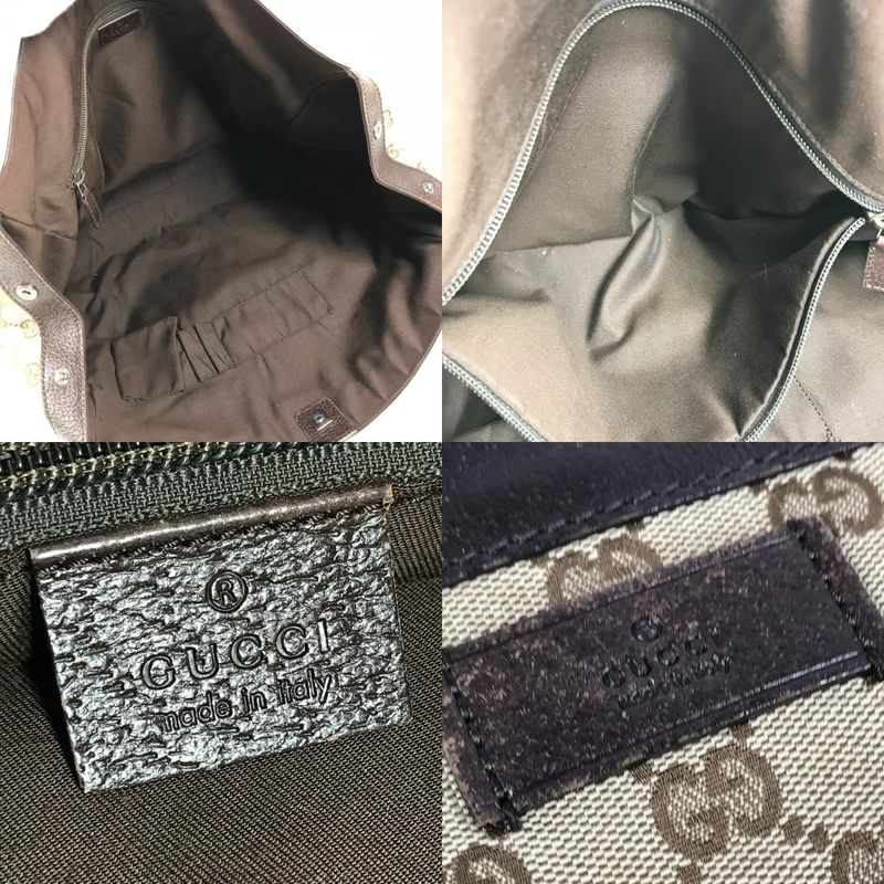 Gucci Shoulder Bag GG Logo 152601 GG Canvas/leather Beige