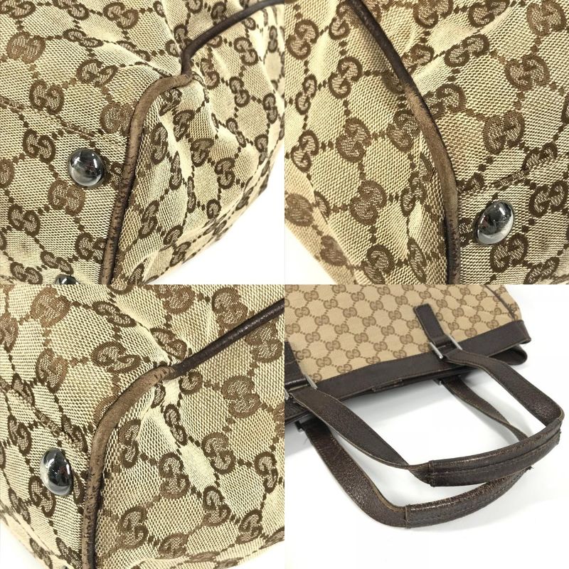 Gucci Shoulder Bag GG Logo 152601 GG Canvas/leather Beige