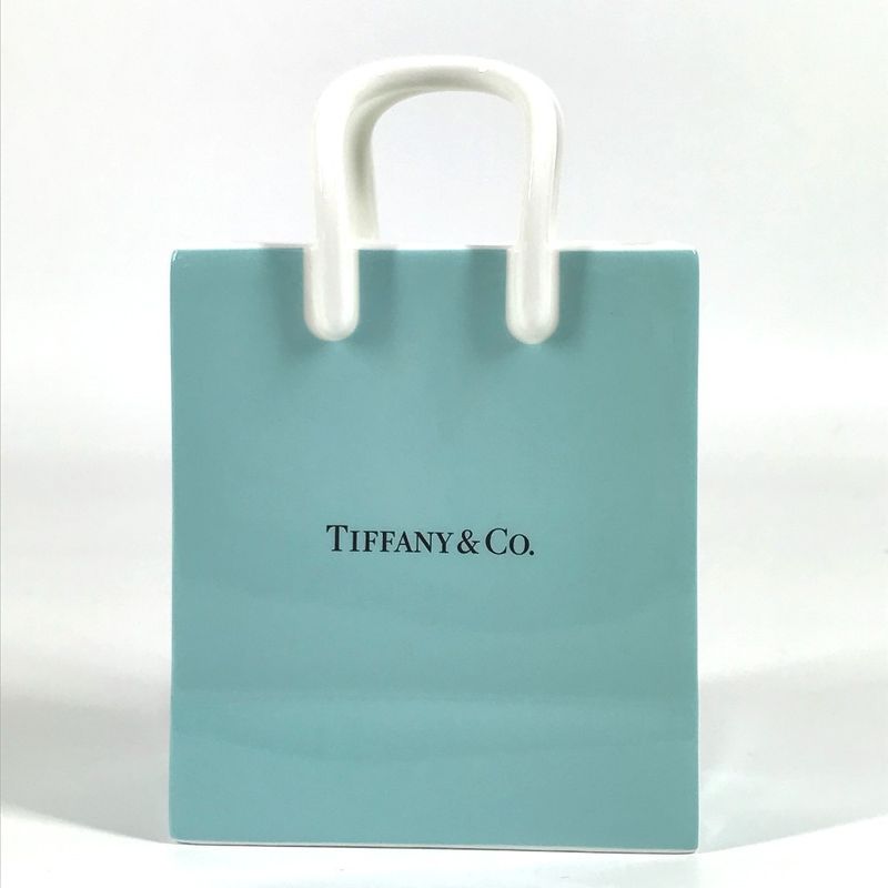 Tiffany & Co Tiffany & Co Small Bag Shopping Bag Shape Logo Ceramic Blue