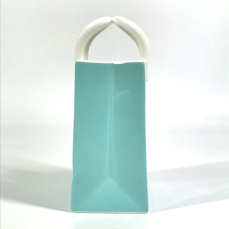 Tiffany & Co Tiffany & Co Small Bag Shopping Bag Shape Logo Ceramic Blue