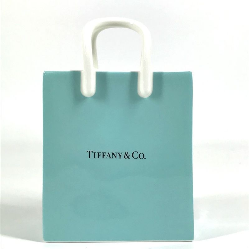 Tiffany & Co Tiffany & Co Small Bag Shopping Bag Shape Logo Ceramic Blue