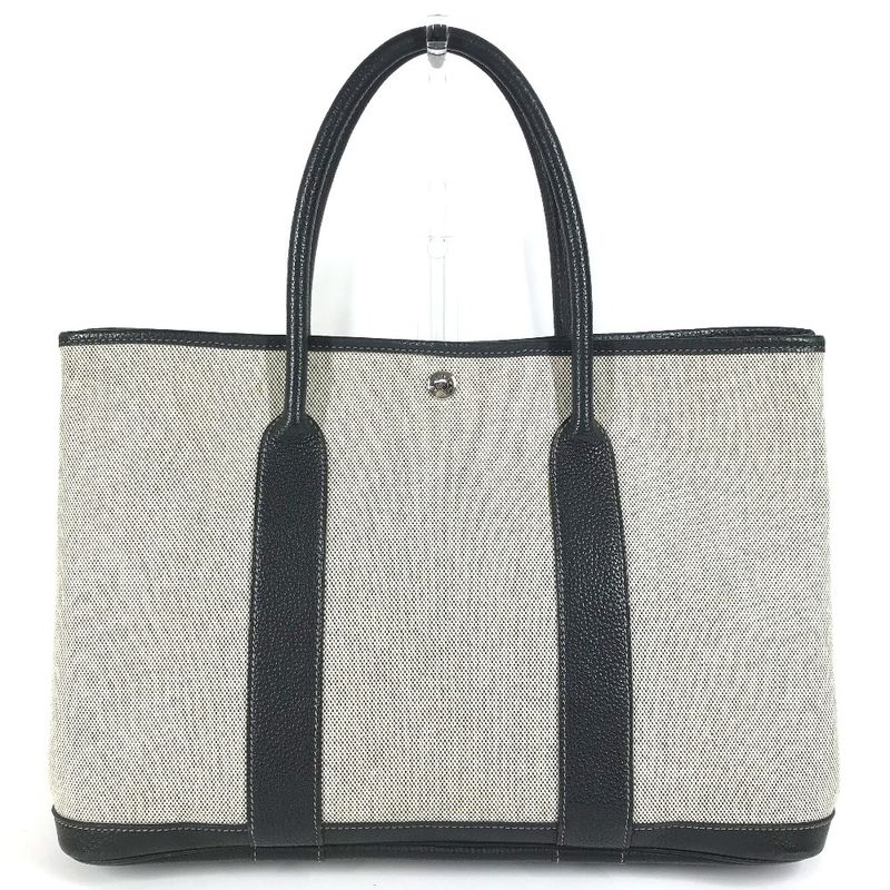 Hermes Tote Bag Garden Party PM Garden Party PM Toile Ash Black