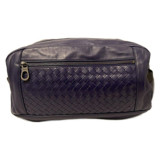 Bottega Veneta Intrecciato Purple Leather Waist Pouch