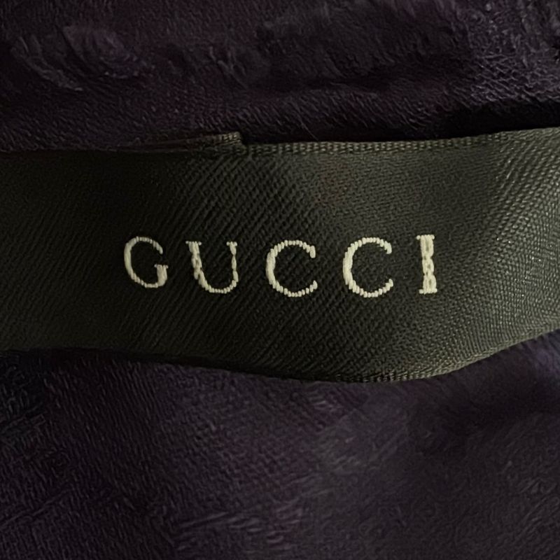 Gucci Stole (shawl) - Purple GG Pattern Cashmere
