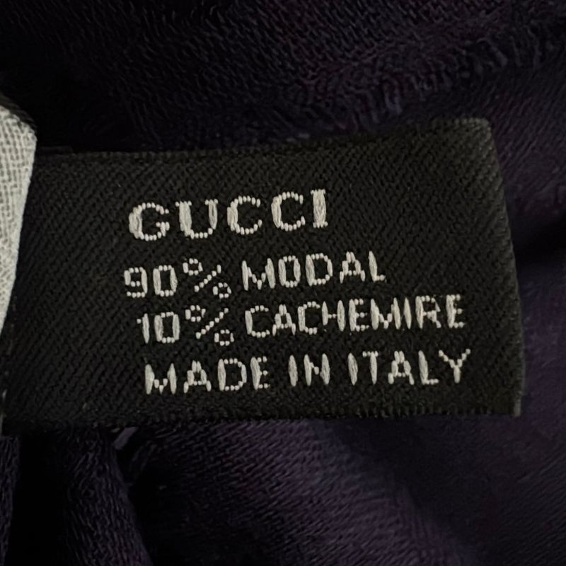 Gucci Stole (shawl) - Purple GG Pattern Cashmere