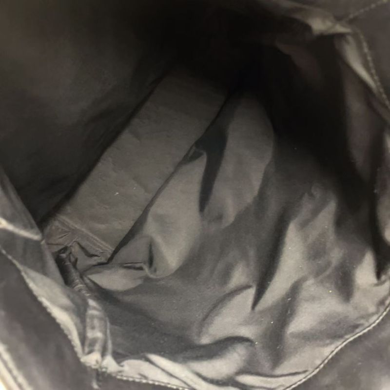 Gucci GG Denim Tote Bag Denim Black Handbag Silver 31243