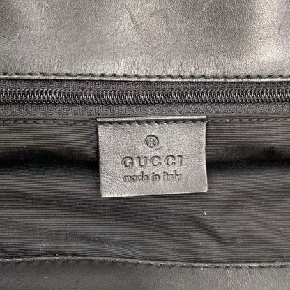 Gucci GG Denim Tote Bag Denim Black Handbag Silver 31243