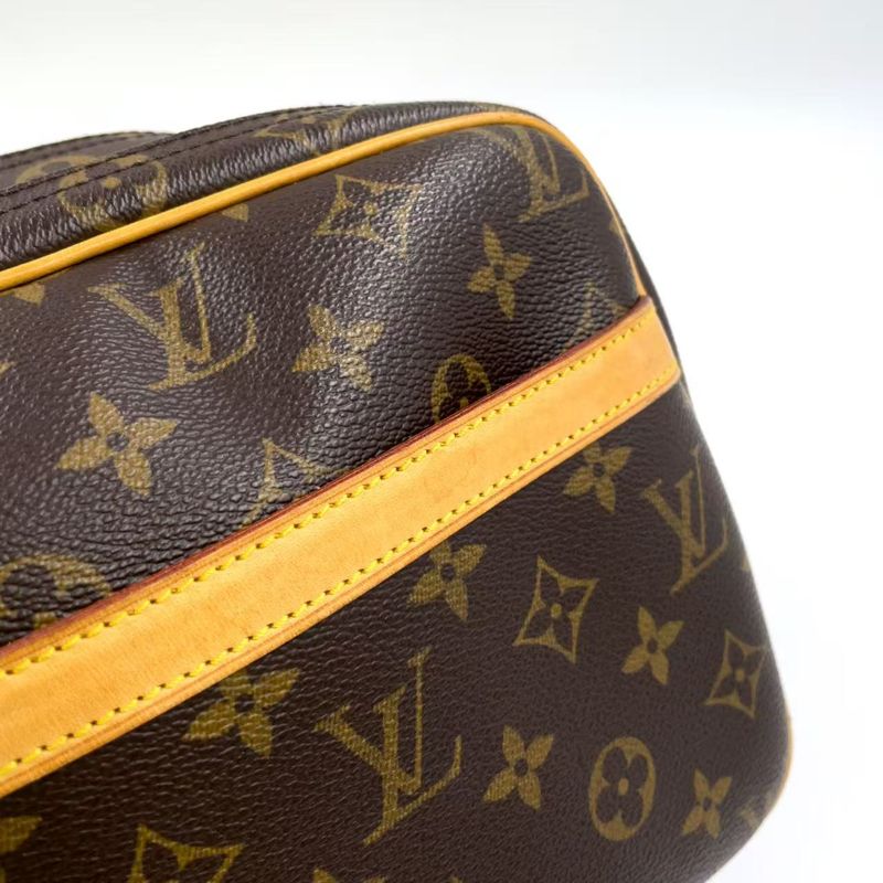 Louis Vuitton Reporter PM Monogram Leather × PVC Brown Shoulder Bag Gold M45254