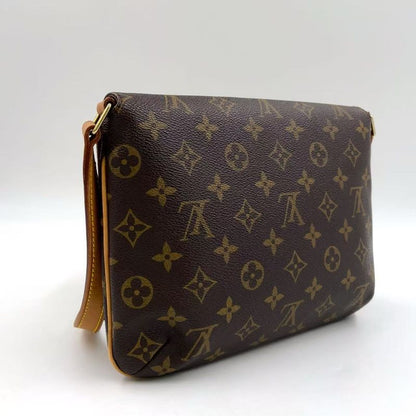 Louis Vuitton Musette Tango Short Strap Monogram Leather × PVC Brown Shoulder