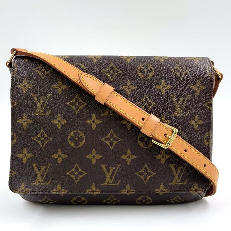 Louis Vuitton Musette Tango Short Strap Monogram Leather × PVC Brown Shoulder