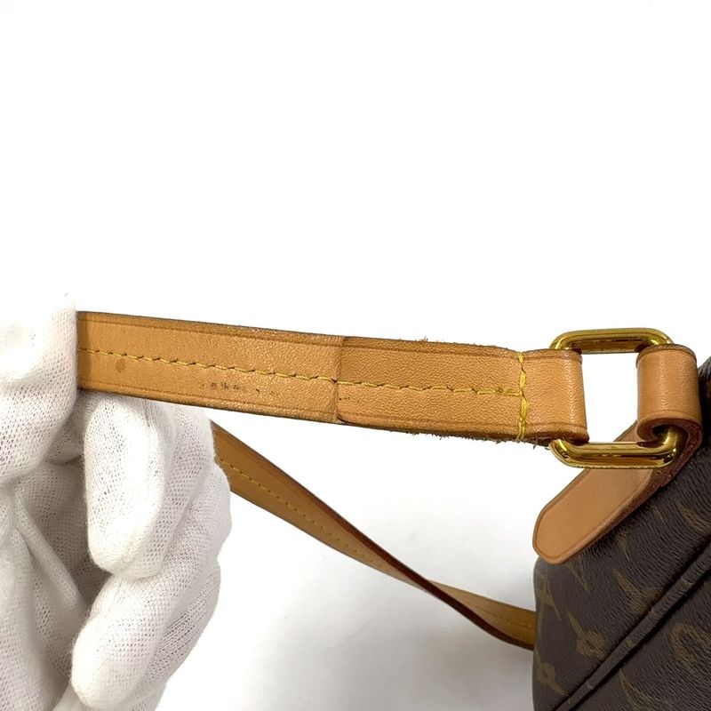 Louis Vuitton Mabillon Monogram Leather × PVC Brown Shoulder Bag Gold M41679