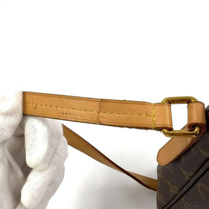 Louis Vuitton Mabillon Monogram Leather × PVC Brown Shoulder Bag Gold M41679