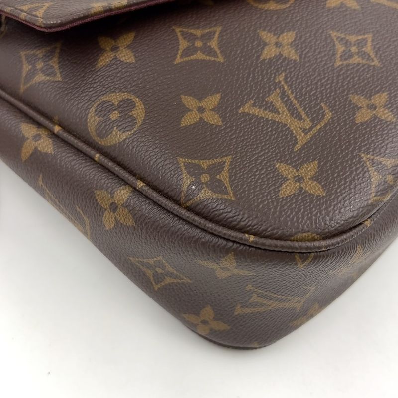 Louis Vuitton Mabillon Monogram Leather × PVC Brown Shoulder Bag Gold M41679