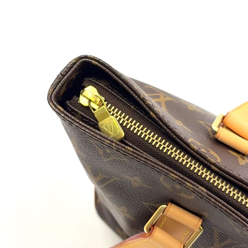 Louis Vuitton Cabas Piano Monogram Leather X PVC Brown Tote Bag Gold M51148