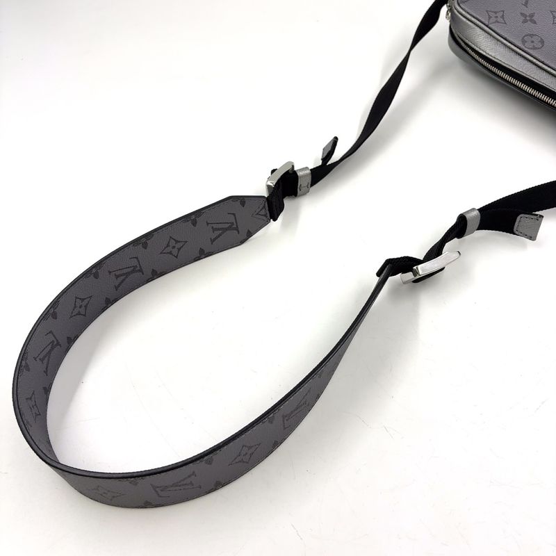 Louis Vuitton Outdoor Messenger Coated Canvas And Calf Silver Shoulder Bag