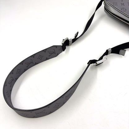 Louis Vuitton Outdoor Messenger Coated Canvas And Calf Silver Shoulder Bag