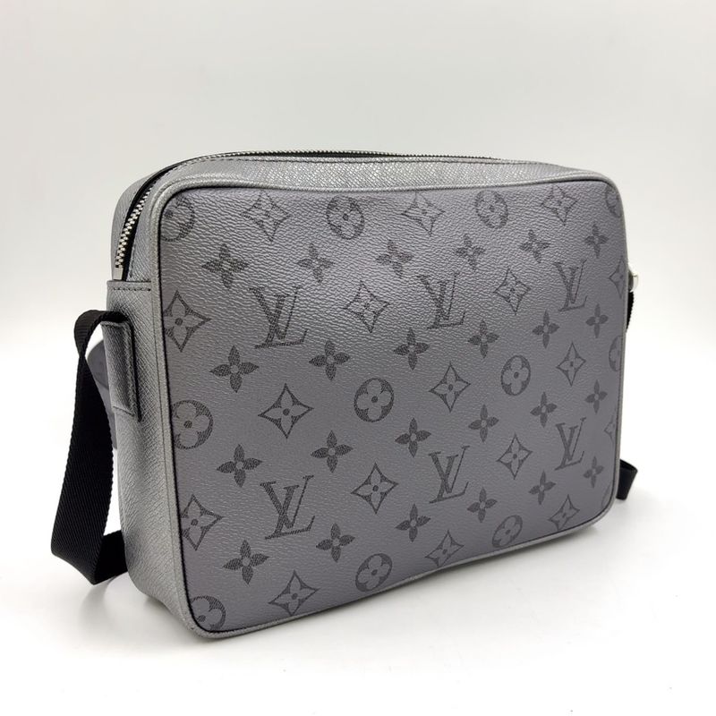 Louis Vuitton Outdoor Messenger Coated Canvas And Calf Silver Shoulder Bag