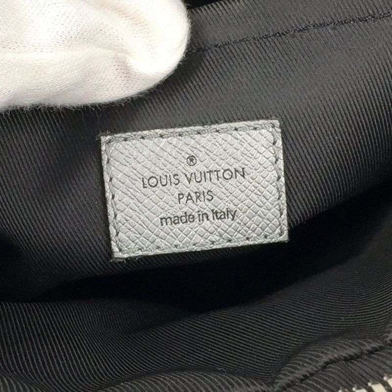 Louis Vuitton Outdoor Messenger Coated Canvas And Calf Silver Shoulder Bag