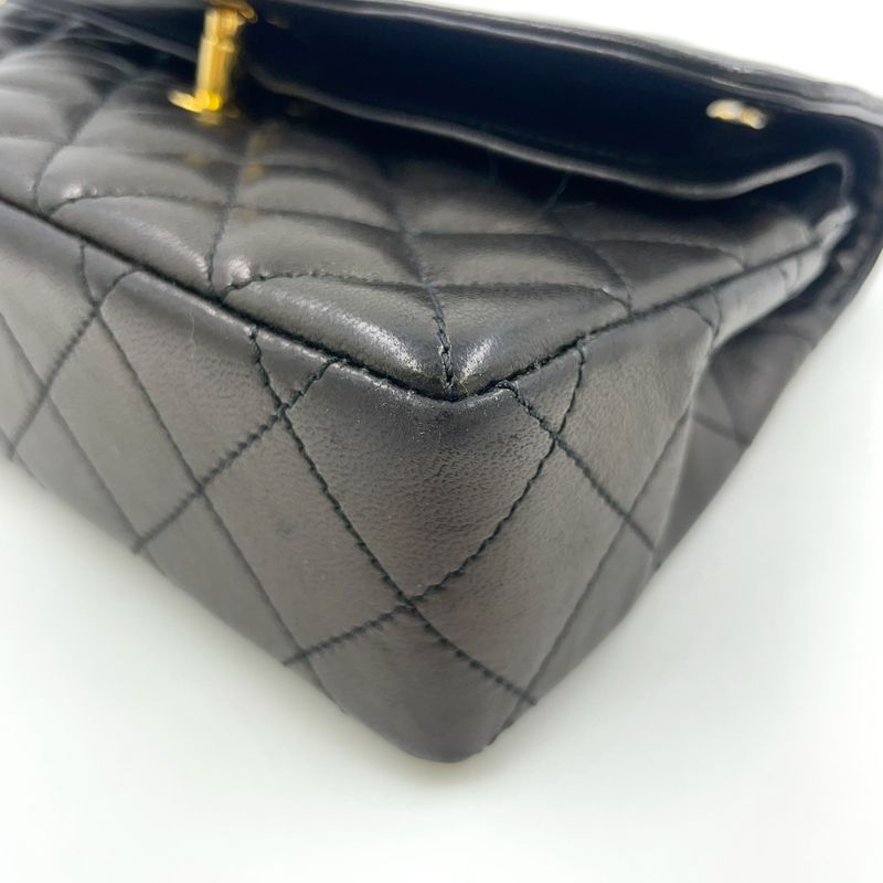 Chanel Paris Limited Edition Matelasse W Flap Serial No 3 Leather Black Chain