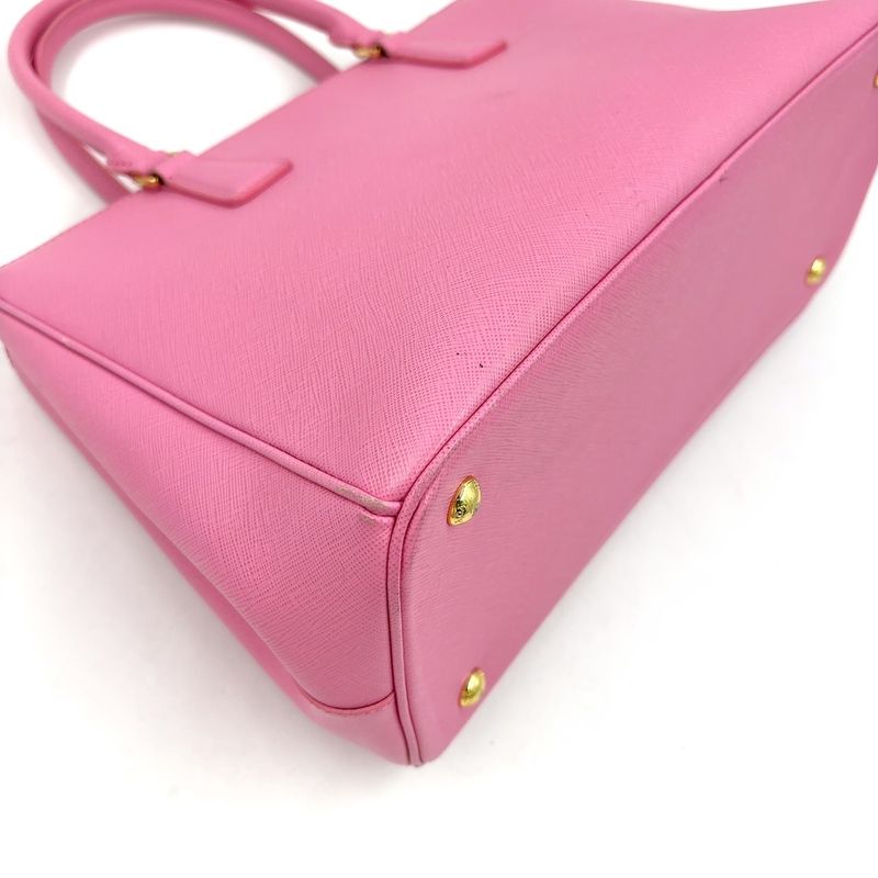Prada Saffiano LUX Galleria Saffiano Leather Pink Handbag Gold Bn1801