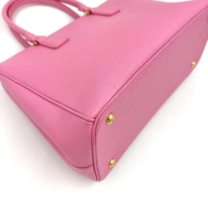 Prada Saffiano LUX Galleria Saffiano Leather Pink Handbag Gold Bn1801