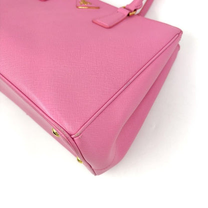 Prada Saffiano LUX Galleria Saffiano Leather Pink Handbag Gold Bn1801