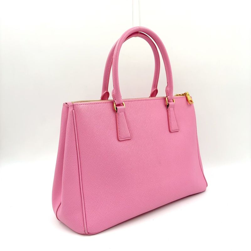 Prada Saffiano LUX Galleria Saffiano Leather Pink Handbag Gold Bn1801