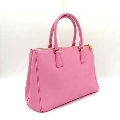Prada Saffiano LUX Galleria Saffiano Leather Pink Handbag Gold Bn1801